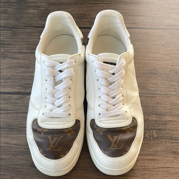 Louis Vuitton White and Brown Sneakers - Picture 8 of 16